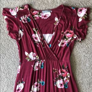 Fall Burgundy Maxi Dress